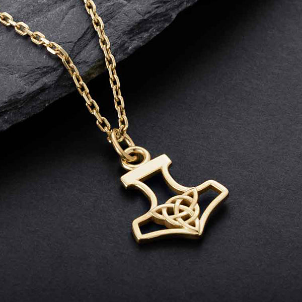 Small Gold Thor's Hammer - 10k, 14k or 18k