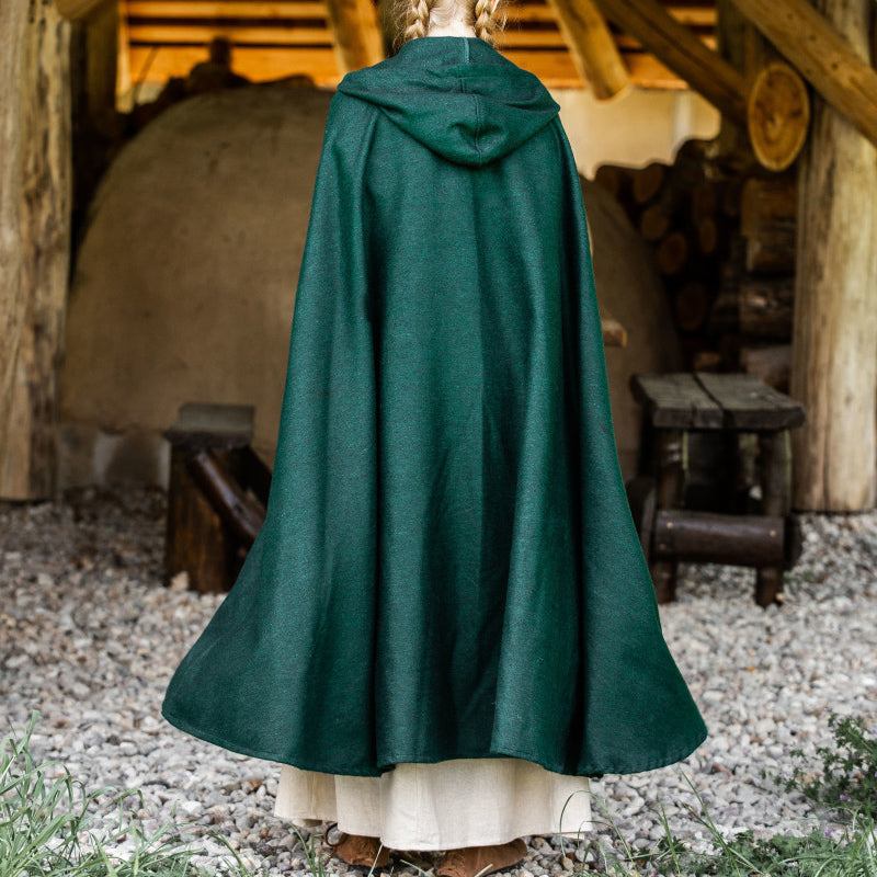 Forest green wool popular cloak - full oval - YOUR LENGTH