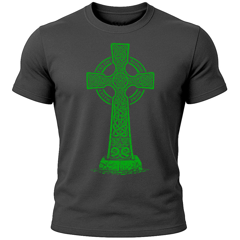 Green Celtic Cross T-Shirt