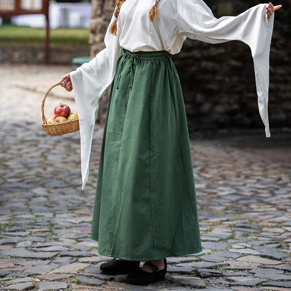 Green Medieval Skirt - Heavy Cotton