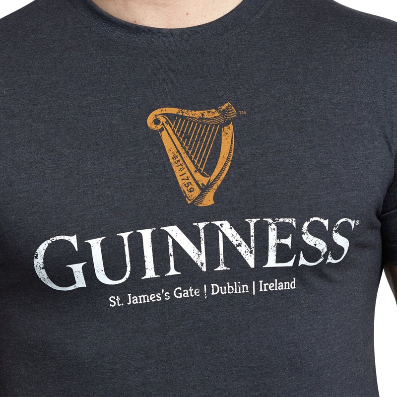 Guinness® Navy Distressed Harp T-Shirt
