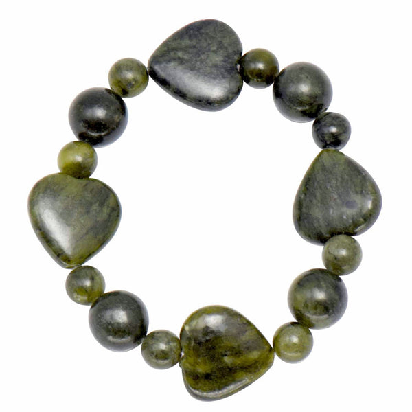 Marble Bracelet w/ Heart Beads