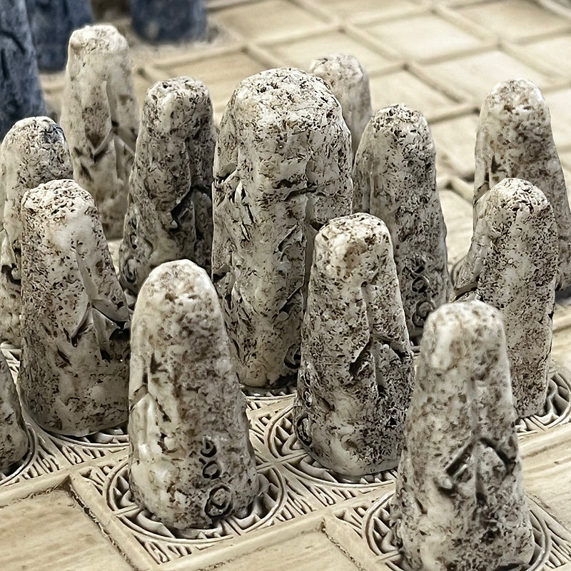 Hnefatafl Viking Chess Set - Limestone