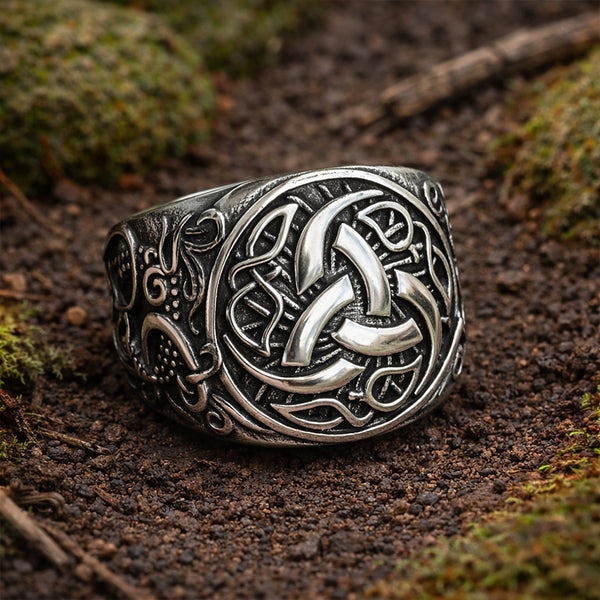 Horns of Odin Ring - Stainless Steel