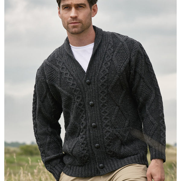 Irish Button-Up Cardigan Sweater