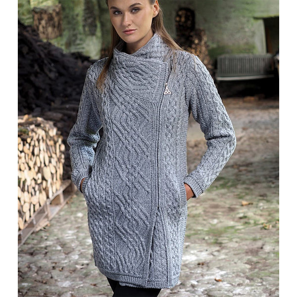 Irish Side Zip Coat Sweater