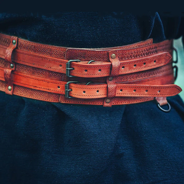 Light Brown Extra Wide Medieval Belt
