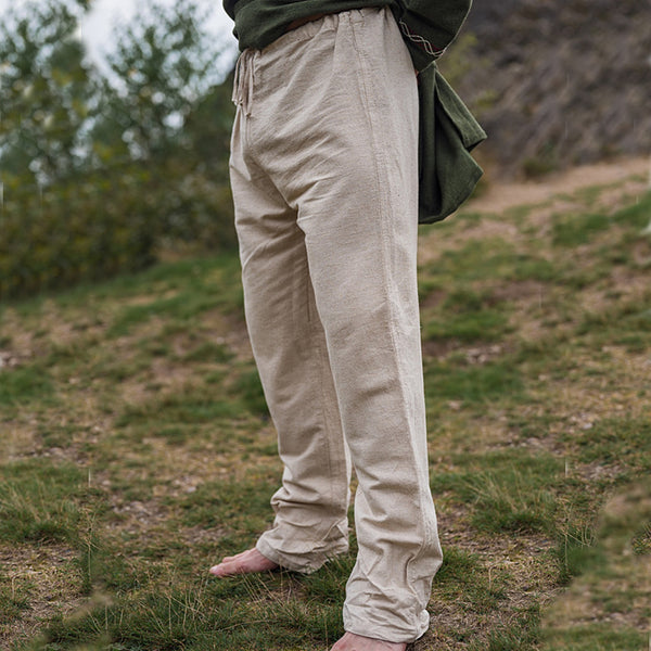 Natural Viking Trousers - Linen