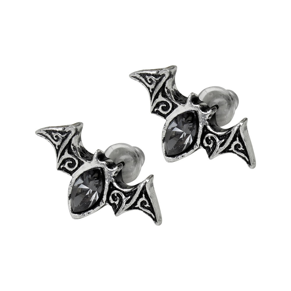 Crystal Bat Stud Earrings