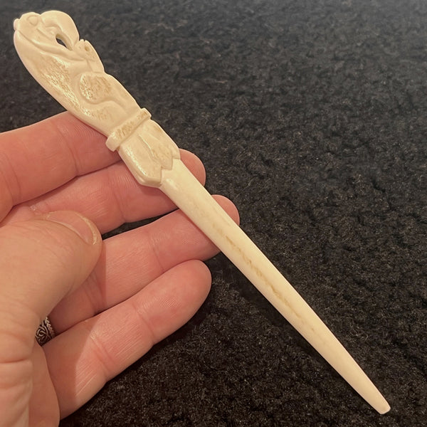 Norse Eagle Hairstick - Bone