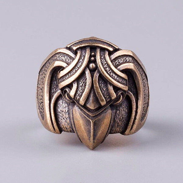 Norse Raven Ring - Bronze