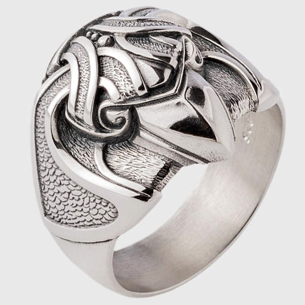 Norse Raven Ring - Sterling Silver