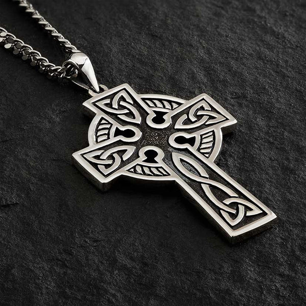 Oxidised Silver Celtic Cross
