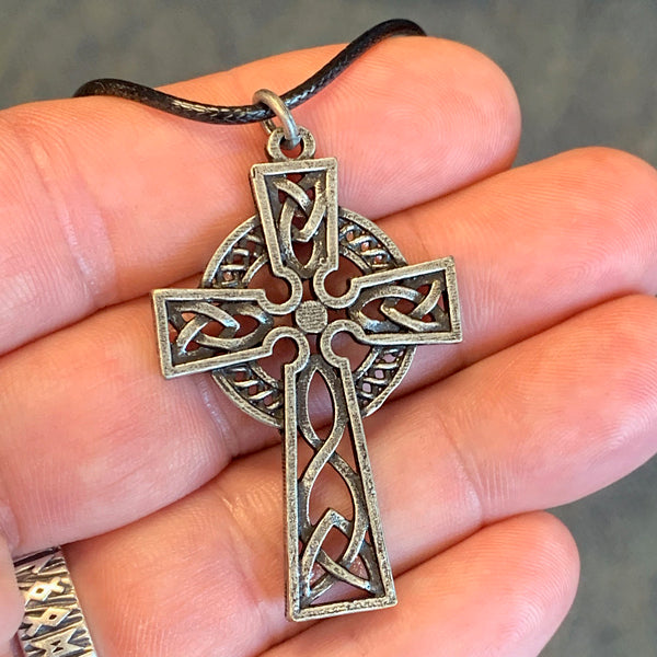 Celtic Cross Necklace - Pewter