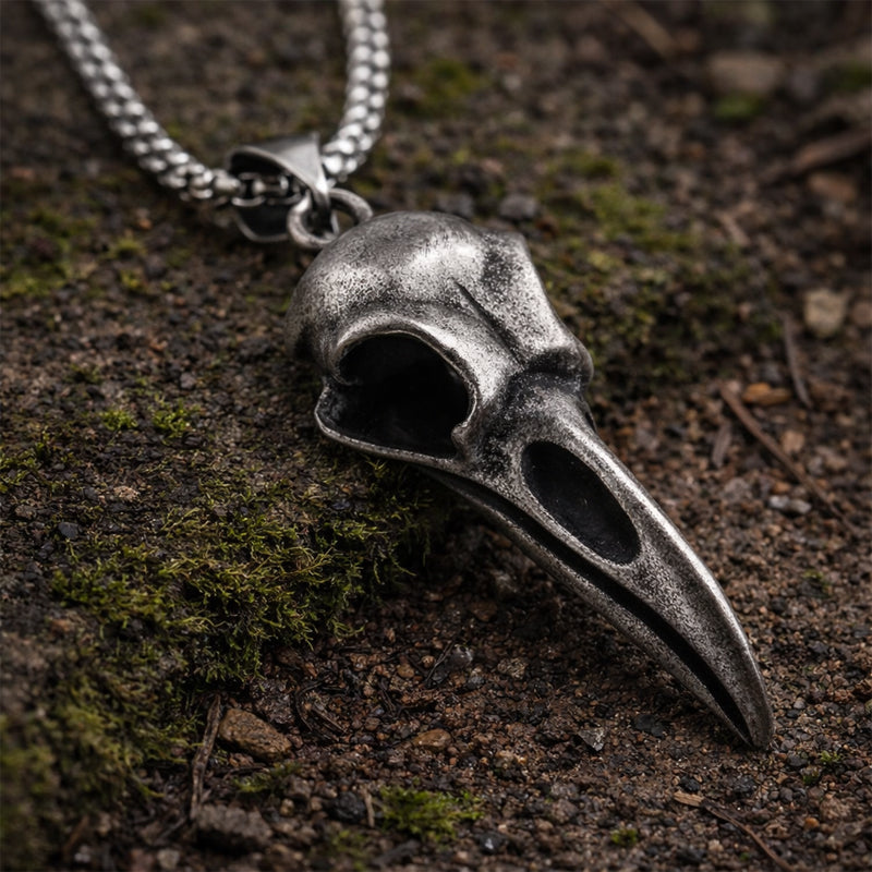Raven Skull Necklaces - Stainless Steel