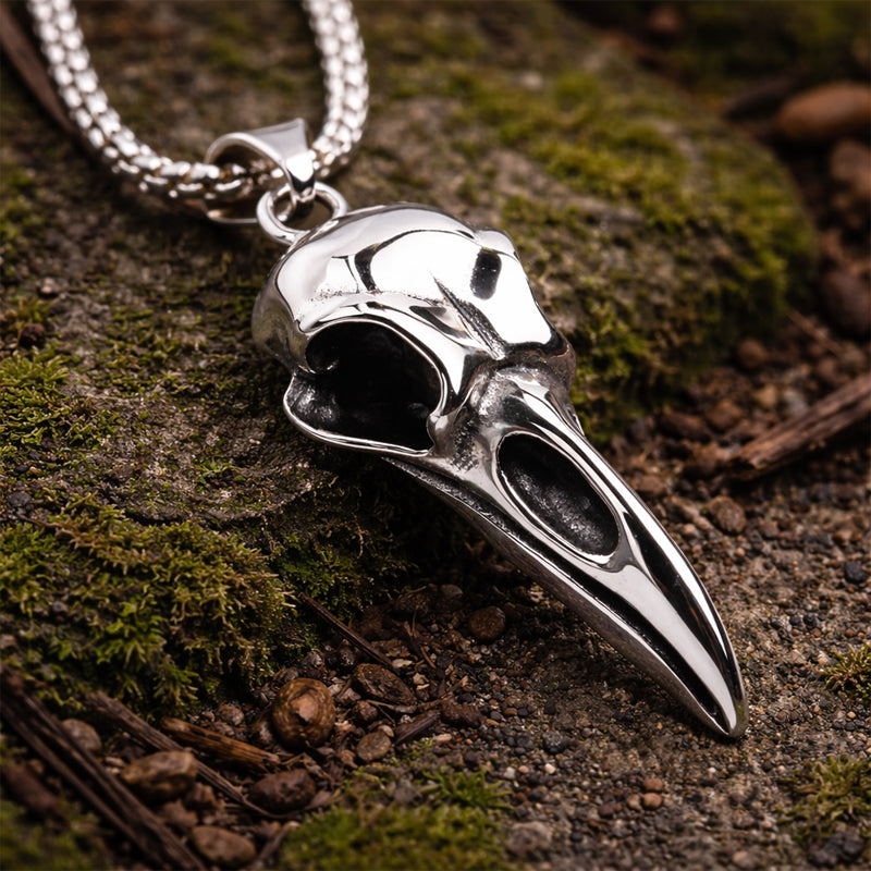 Raven Skull Necklaces - Stainless Steel