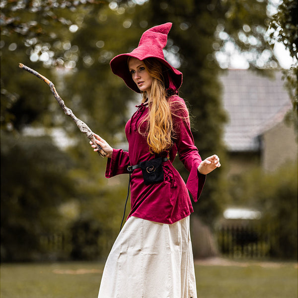 Red / Purple Witch Hat - Wool