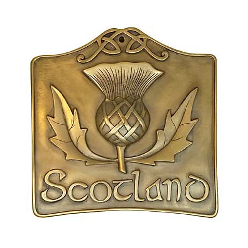 Scotland Thistle Wall Plaque - Bronze