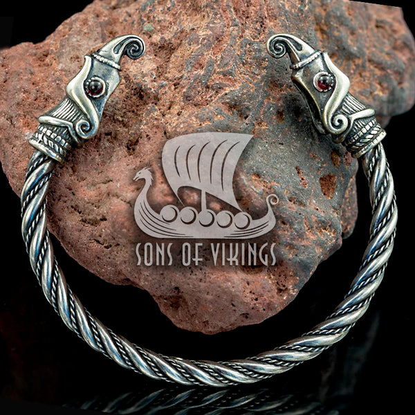 Huginn and Muninn Arm Ring - Sterling Silver