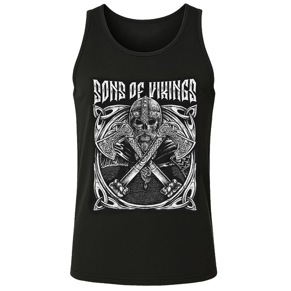 Baddery Maglietta Valknut Skull – Tema Vichingo – Odino Thor Valhalla – Uomo E Donna – Cotone Pesante – Taglie S-5XL – Stampata In Germania