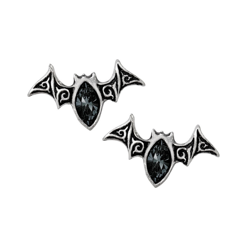 Crystal Bat Stud Earrings