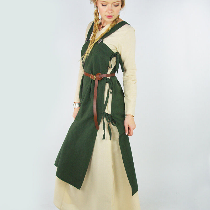 Green Apron OverDress - Cotton Green Apron OverDress - Cotton