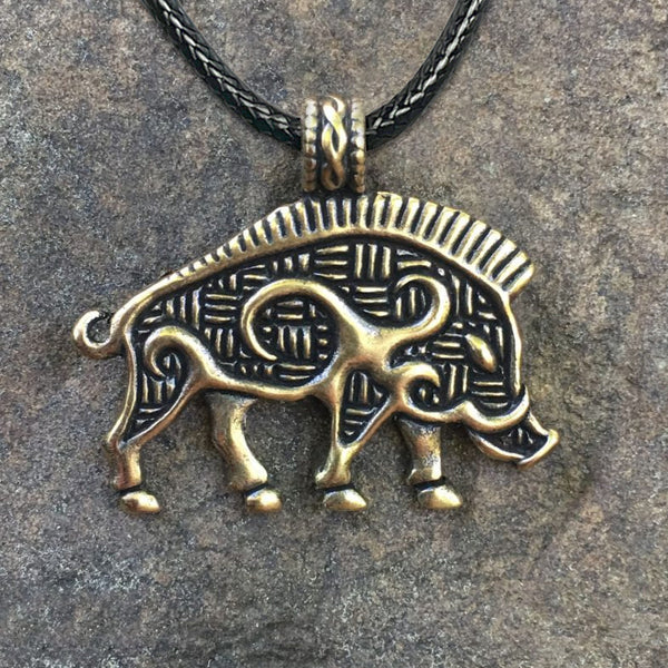 Boar Pendant - Bronze