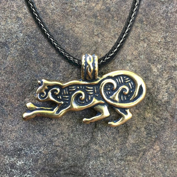 Cat Pendant - Bronze