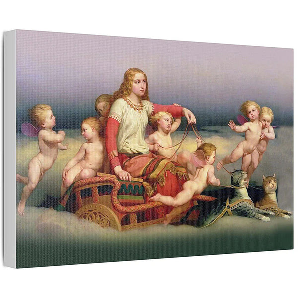 Freya and her Cats - Canvas Art