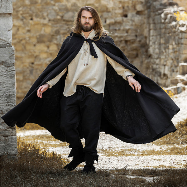 Black Wool Cloak