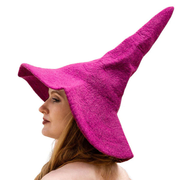 Pink Witch Hat - Wool
