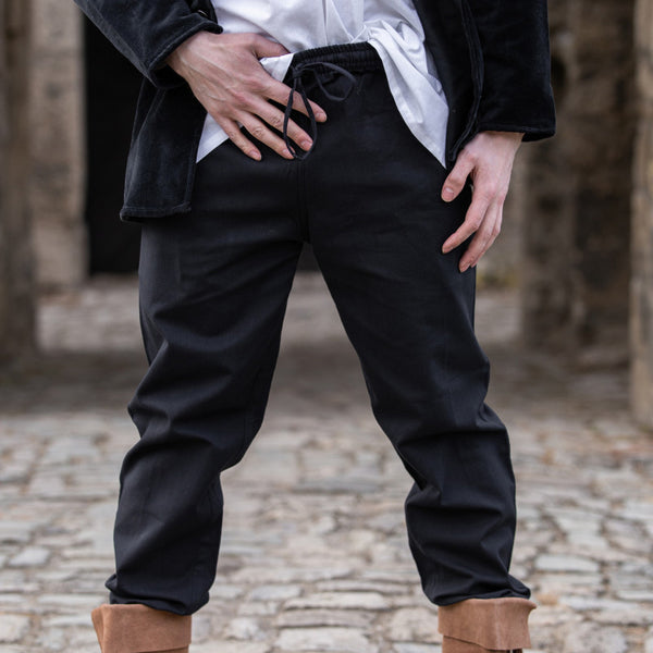 Black Medieval Pants - Cotton