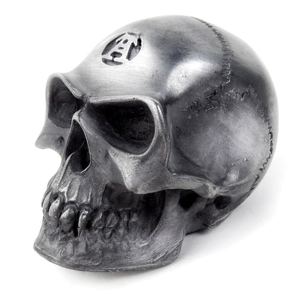 Silver Colored Skull Paperweight