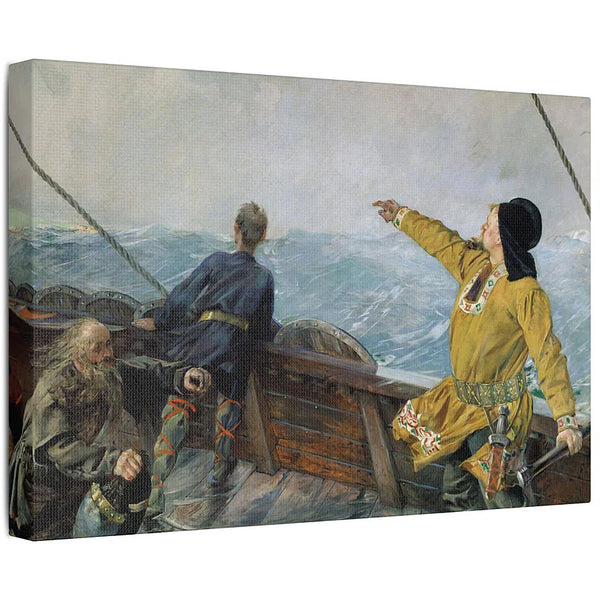 Leif Erikson Discovering America - Canvas Art