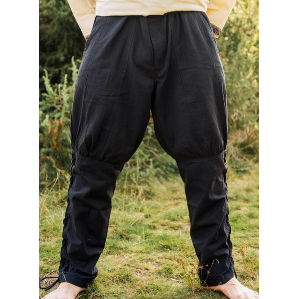 Black Viking Trousers w/ pockets - Cotton