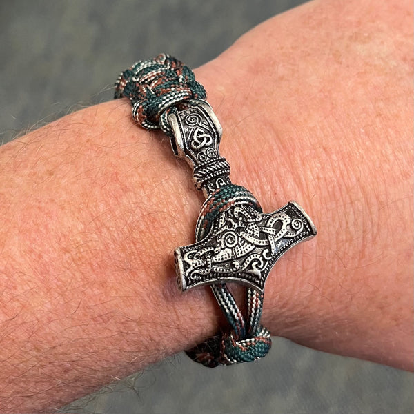 Paracord Mjolnir Bracelet - Alloy