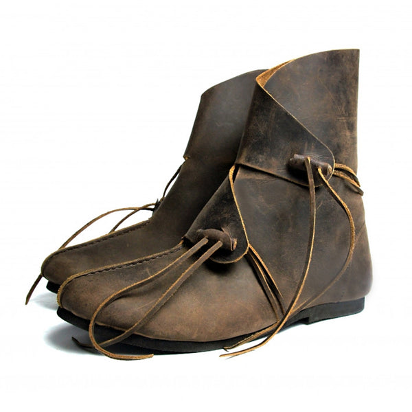 Brown Leather Viking Boots