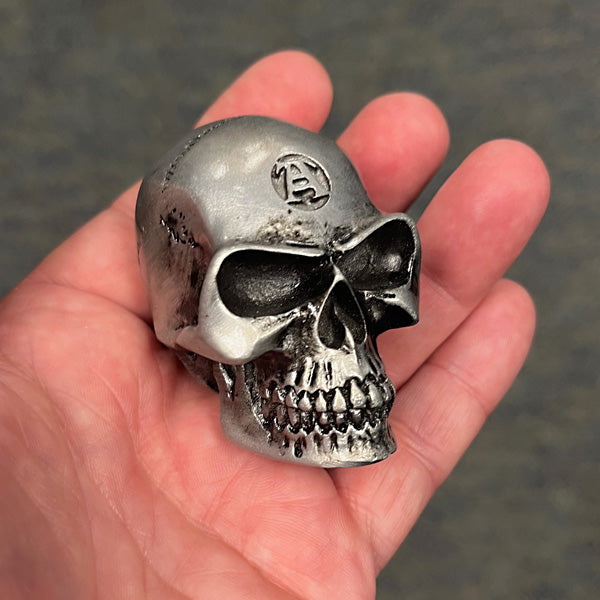 Silver Skull Paperweight