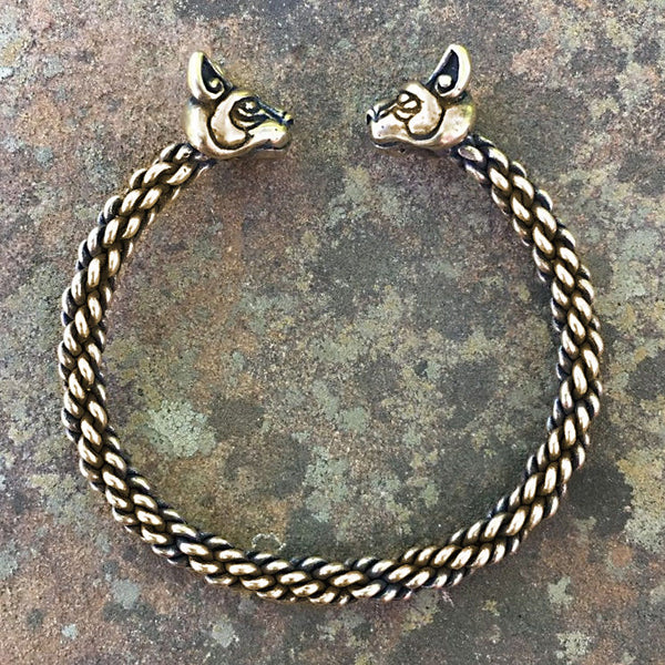 Cats of Freya Bracelet (Light Braid) - Bronze or Silver