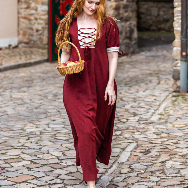 Red / Natural Summer Dress