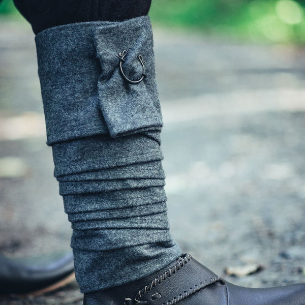 Gray Leg Wraps - Wool