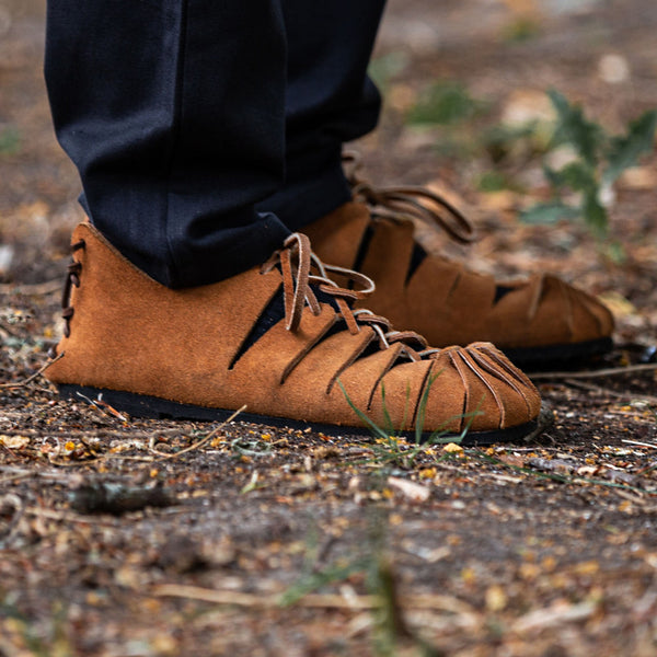 Brown Suede Medieval Sandals