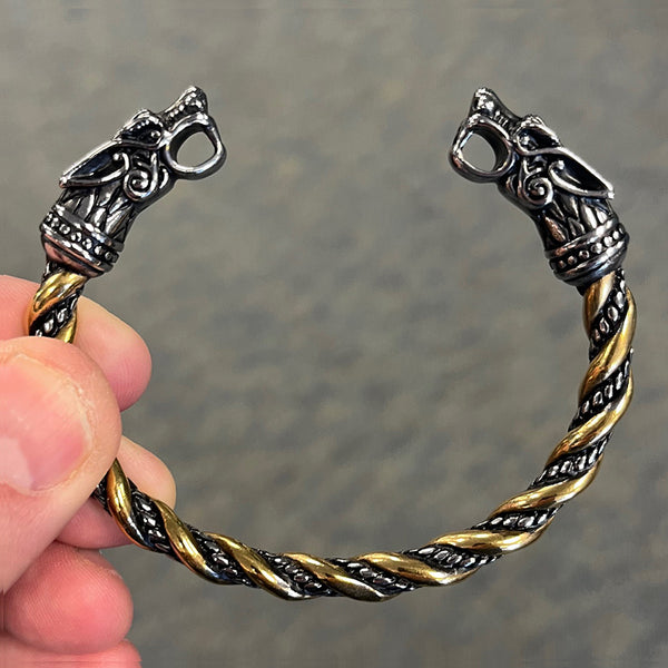 2-Color Wolf Bracelet - Stainless Steel