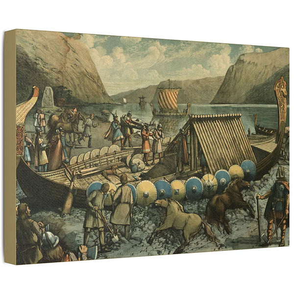 Viking Ship Burial - Canvas Art