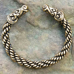 Ram's Head Bracelet - Aries Symbol outlet - Viking/Norse/Greek/Celtic Bronze Wrist Band/Torc/Bangle