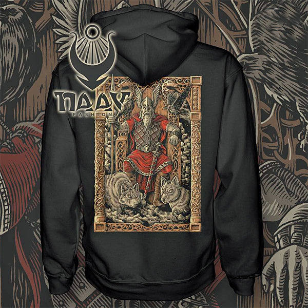 Odin on Throne Hoodie (size Small only)