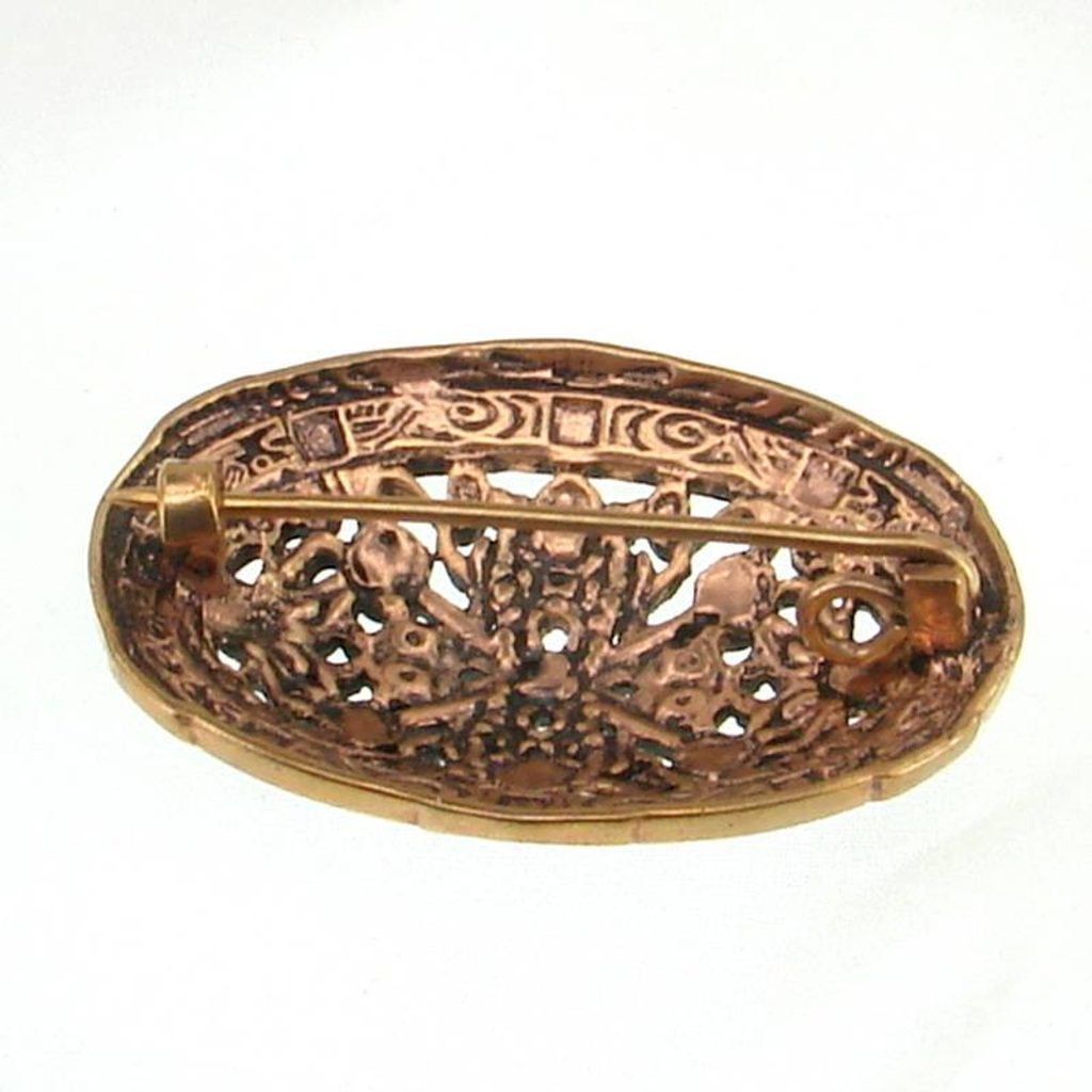 Bronze Viking Turtle Brooch Pair