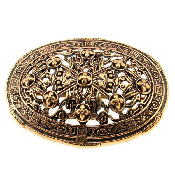 Bronze Viking Turtle Brooch Pair