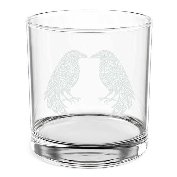 Norse Ravens Whiskey Glass