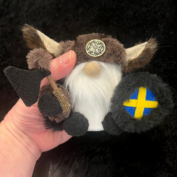 Handmade Viking Gnome – Borge | Axe & Shield